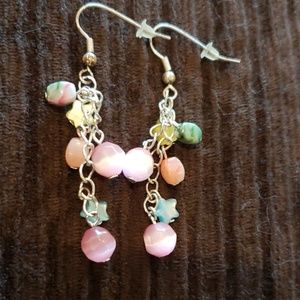 Colorful Beaded Drop Earings